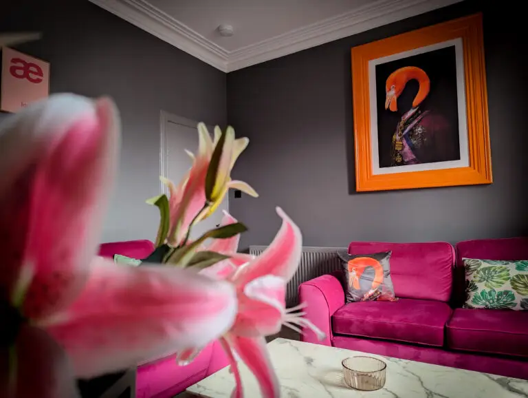 Living room from a flat fully refurbished by JOR Property to a high standard