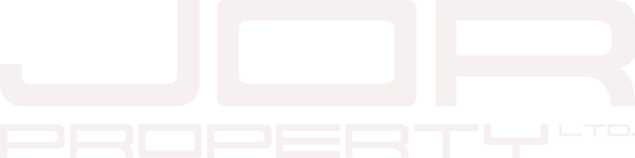 JOR Property company logo version in white